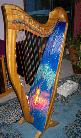 36 string electro-acoustic Noprthern Lights Harp