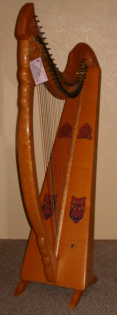 Maple wire harp, 33 strings,Celtic Harp, Folk Harp, Lever Harp, Irish Harp